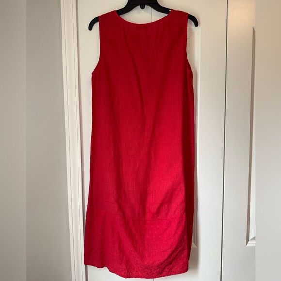 Terzo Millennio Size Medium Red Sleeveless High Low Dress Womens - Picture 5 of 12